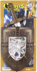 Set da cavaliere per bambini con spada e scudo