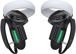 Cover con grip e sportello per batteria per Meta Quest 2 di Kiwi Design, nero