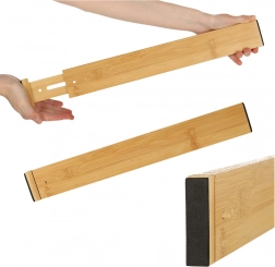 Organizzatore regolabile in bambù per cassetto