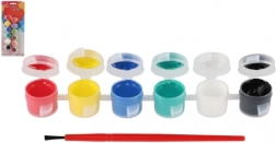 Acrylic paints with brush for ceramics, glass and stones