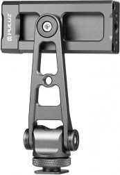 Univerzalni nosilec za telefon Puluz z nagibnim nosilcem 1/4 v črni barvi