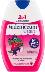 Vademecum Junior 2-i-1 jordbær børnetandpasta og mundskyl 75 ml