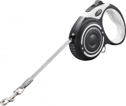 samodejni povodec Dogness 5 m z baterijsko svetilko in dozirnikom za vrečke (siv)