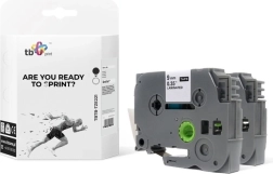 Trak za označevalnik Brother, črn tisk na belem ozadju, 9 mm x 8 m, 2 kosa