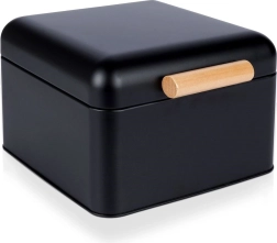 Metalt brødkasse sort 22 × 20 × 14 cm