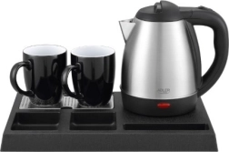 Hotel kettle 1.2 L stainless steel with welcome tray ADLER AD 1354