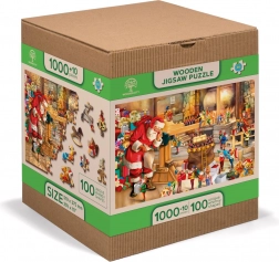 Wooden City Wooden Puzzle Santa’s Workshop 2-in-1, 1010 Pieces ECO