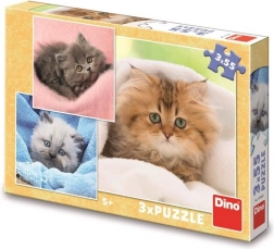 Children's Puzzle Cute Kittens 3×55 Pieces