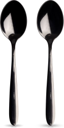 črne nerjaveče čajne žličke BLACK, 2 kos