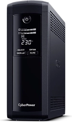 CYBERPOWER VP1600ELCD-FR UPS tartalék tápegység 1600 VA / 960 W LCD-vel és AVR-rel, 5× FR