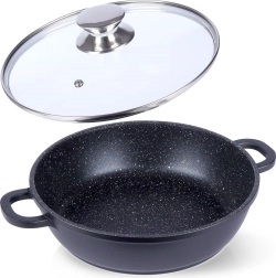 Granite Frying Pan with Glass Lid GRANDE 24 cm