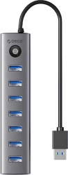 Hub Orico USB‑C con 7× USB 3.0, grigio