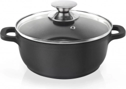 Granite pot with glass lid GRANDE 16 cm, 1.4 l