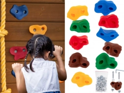 Appigli da arrampicata per bambini set da 10 pezzi colorato con viti