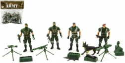 set of toy soldiers with accessories, 4 pcs, plastic