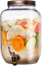 Szklany dyspenser do napojów z kranikiem 8,8 l