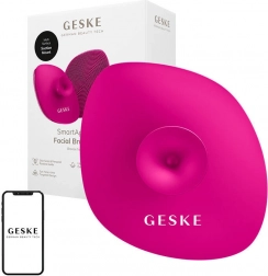 Čistilna krtača za obraz 4v1 z ročajem Geske z aplikacijo (magenta)