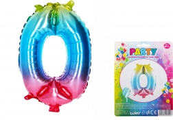 Mavrični balon številka 0 – 40 cm