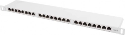Patch panel 24 porte 0.5U, categoria 6, grigio, schermato