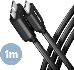Kabel Micro-B USB na USB-C 3.2 Gen 1 1m 3A ALU PVC