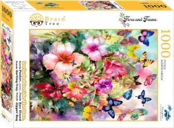 Puzzle Brain Tree Fiori e Farfalle 1000 pezzi