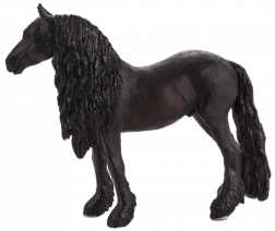Mojo Friesian Horse – realistic figurine for kids and collectors