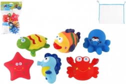 Rubber Animals for the Bath with Net