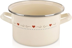 Enamel pot Tonca 18 cm, 2 l, cream