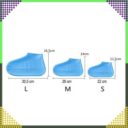 Copriscarpe in silicone impermeabili antipioggia, antiscivolo – taglia M