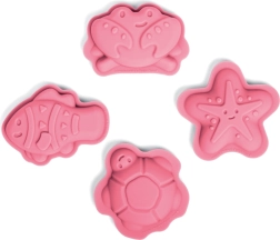 Bigjigs Toys formine in silicone per la sabbia – forme marine rosa