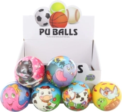 Mehak žogica z živalicami 10 cm