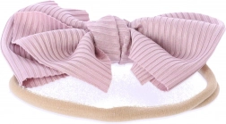 Baby Headband with Bow - Dusty Pink