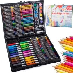 Art set in a carry case, 168 pieces