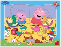 Dino puzzle Pepa Pig se igra - oblici 12 dijelova
