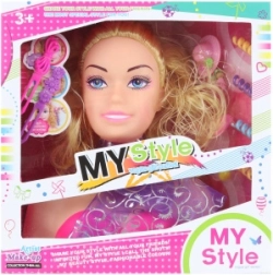 Testa da pettinare con accessori per bambini