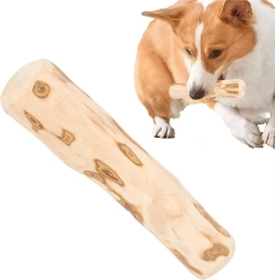Natural wooden chew stick for dogs, durable toy 20 × 3.5 cm