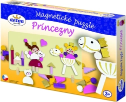 Detoa puzzle magnetici in legno - Principesse, 45 pezzi