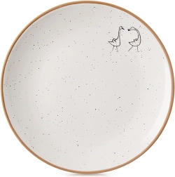 Ceramic dessert plate beige 20 cm