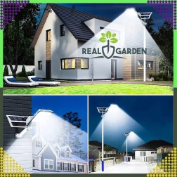 Zahradní solární lampa na sloup 50 W, 100 LED