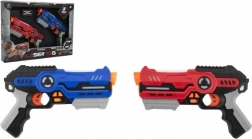 Set di pistole laser per laser game (2 pz), luce e suono, portata 40 m