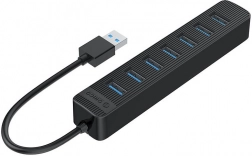 Hub USB ORICO 7‑portowy USB 3.0 (czarny)