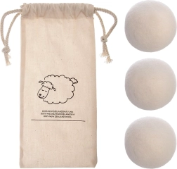 Palle asciugabiancheria in lana 7 cm, 3 pz