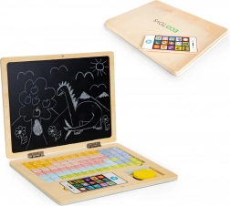 Wooden educational laptop with magnetic board ECO TOYS