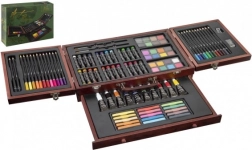 Kreatives Kunstset im Holzköfferchen, 103-tlg.