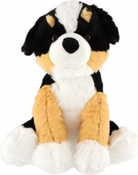 Plush Sitting Puppy 38 cm black‑brown‑white