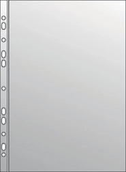 A5 polypropylene sheet protector with Euro-punched strip, textured surface 45 µm