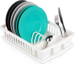 Bel bel pultni odcejalnik za posodo 39,5 × 26 × 8,5 cm