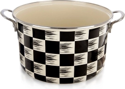 Enamelled Pot Checkered 26 cm, 6.5 l