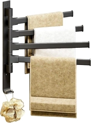 DA261 HANDTUCHHALTER MIT SCHWENKBAREN ARMEN SCHWARZ