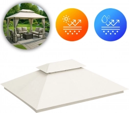 Tetto di ricambio per padiglione da giardino 3x4 m impermeabile con apertura di ventilazione MultiGarden